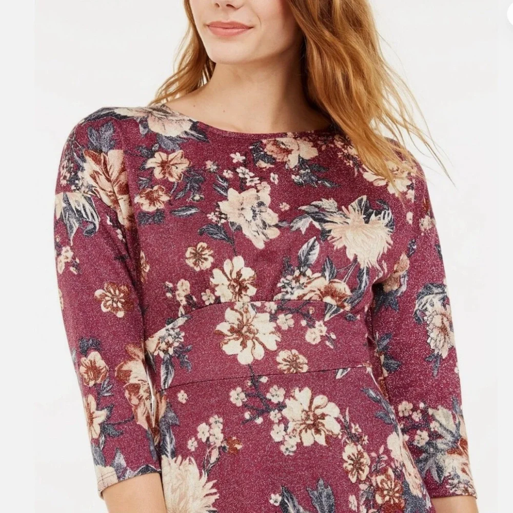 Gorgeous JUNIORS BEBOP SPARKLE FLORAL SWING DRESS XXS - Picture 16 of 16